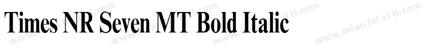 Times NR Seven MT Bold Italic 商用须授权字体转换
